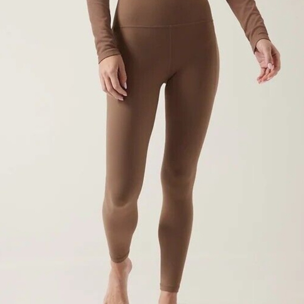 ATHLETA Salutation Stash Pocket Tight High Rise Rustic Beige Brown Small Petite